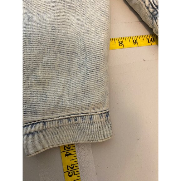 American Eagle Faux Shearling-Lined Denim Jacket With Button & Zip Closure XS - Picture 14 of 14